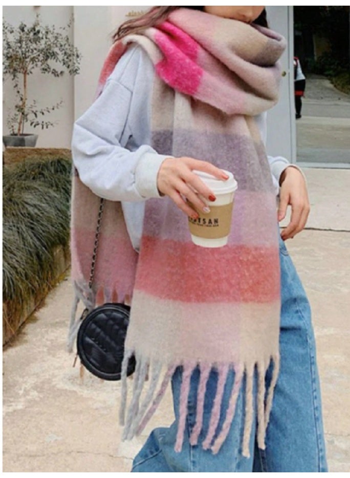 Shein 1pc Cute & Fashionable Cartoon Peking Duck Pattern Premium Soft Feel Scarf, Warm & Comfortable For Work - Image 1