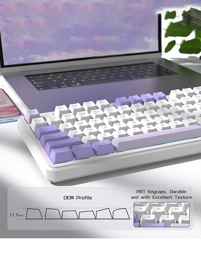 Attack Shark X87 Wireless Gaming Keyboard, 87 Keys RGB Backlit Gasket Mount PC Gaming Keyboard, Compact Hot-Swappable Mechanical Keyboard - Image 2