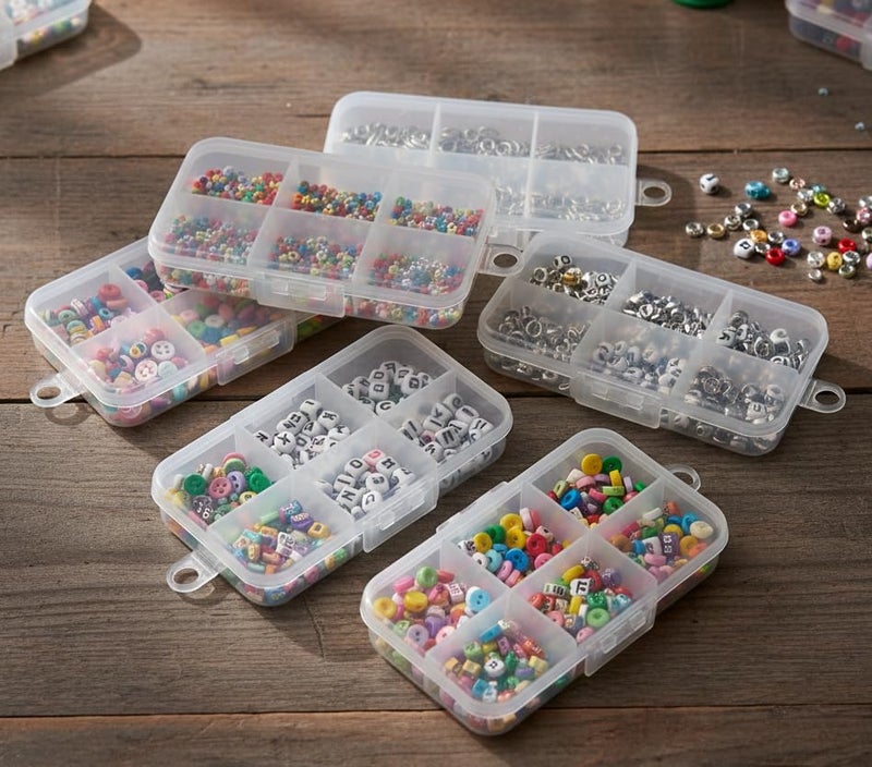 c s m C.S.M CSM 6 Grid Compact Small Size Jewelery Boxes (Pack of 6) - for Home & Locker - Image 2