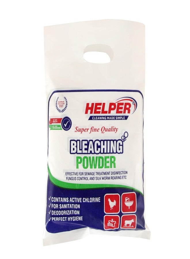 Helper Bleaching Powder, Effective for Sewage Treatment Disinfection, Fungus Control and Silk Worm Rearing, Contains Active Chlorine for Sanitation and Deodorization. (1KG X 4PC) - Image 1