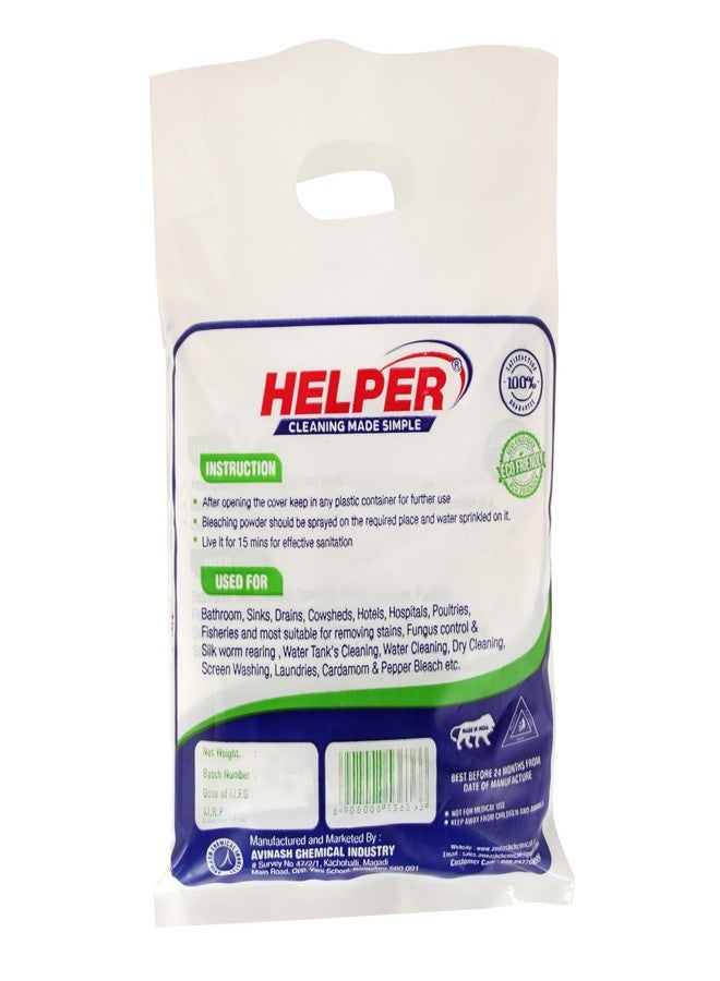 Helper Bleaching Powder, Effective for Sewage Treatment Disinfection, Fungus Control and Silk Worm Rearing, Contains Active Chlorine for Sanitation and Deodorization. (1KG X 4PC) - Image 2