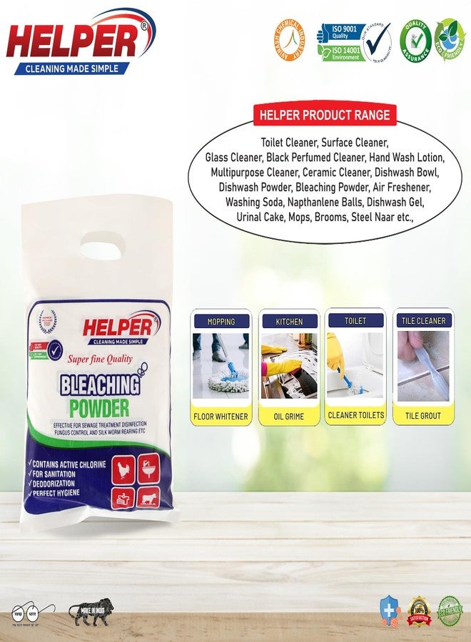 Helper Bleaching Powder, Effective for Sewage Treatment Disinfection, Fungus Control and Silk Worm Rearing, Contains Active Chlorine for Sanitation and Deodorization. (1KG X 4PC) - Image 5