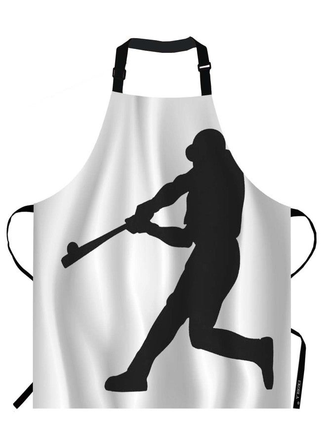 EKOBLA Baseball Player Aprons Club Community Team Athlete Sport Strong Waterproof Resistant Chef Cooking Kitchen BBQ Adjustable Aprons for Women Men 27x31 Inch - Image 1