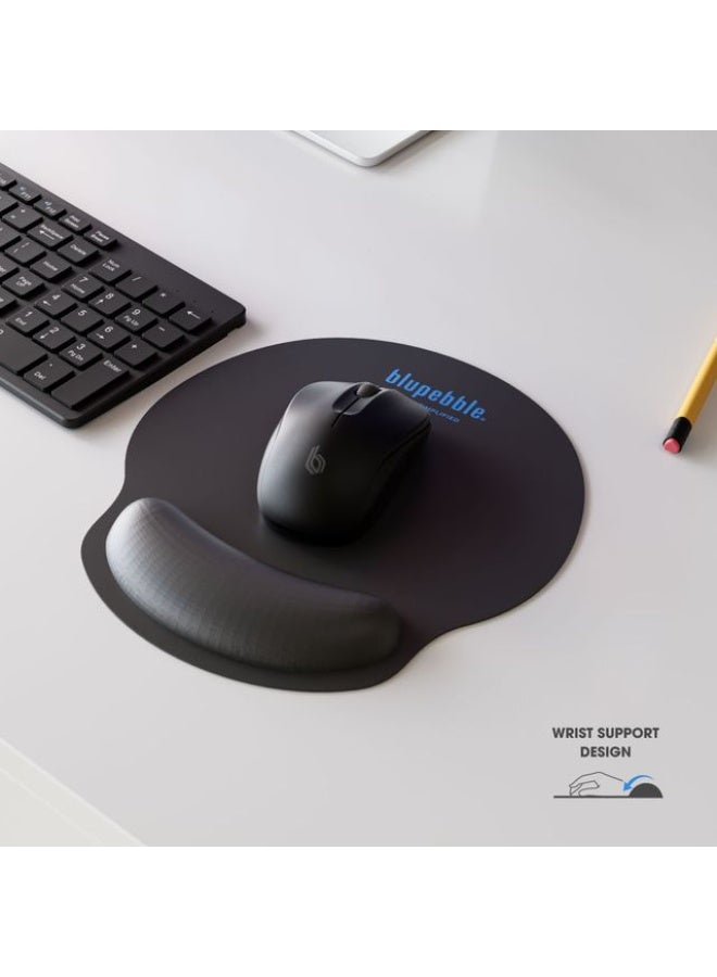 Blupebble Glide Air Optimized Ergonomic Mouse Pad - Black - Image 2