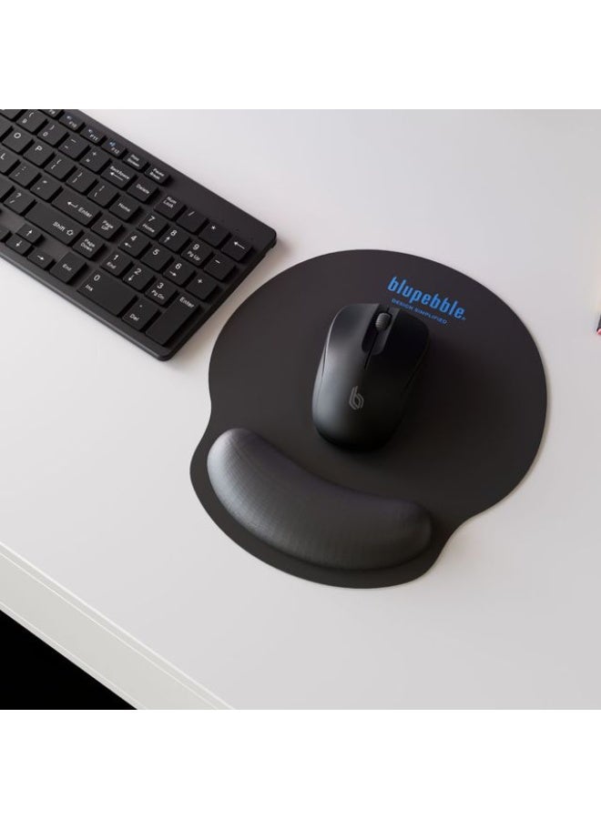 Blupebble Glide Air Optimized Ergonomic Mouse Pad - Black - Image 3