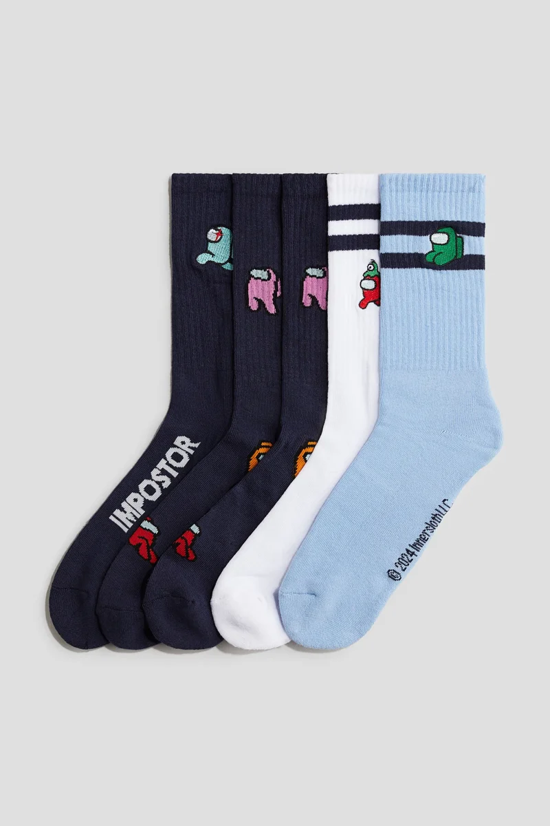 اتش اند ام 5-Pack Intarsia Motif Socks