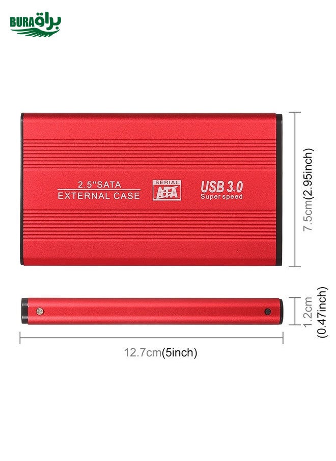 BURAQ Richwell SATA R2-SATA-250GB 250GB 2.5 inch USB3.0 Super Speed Interface Mobile Hard Disk Drive(Red)  - Image 5