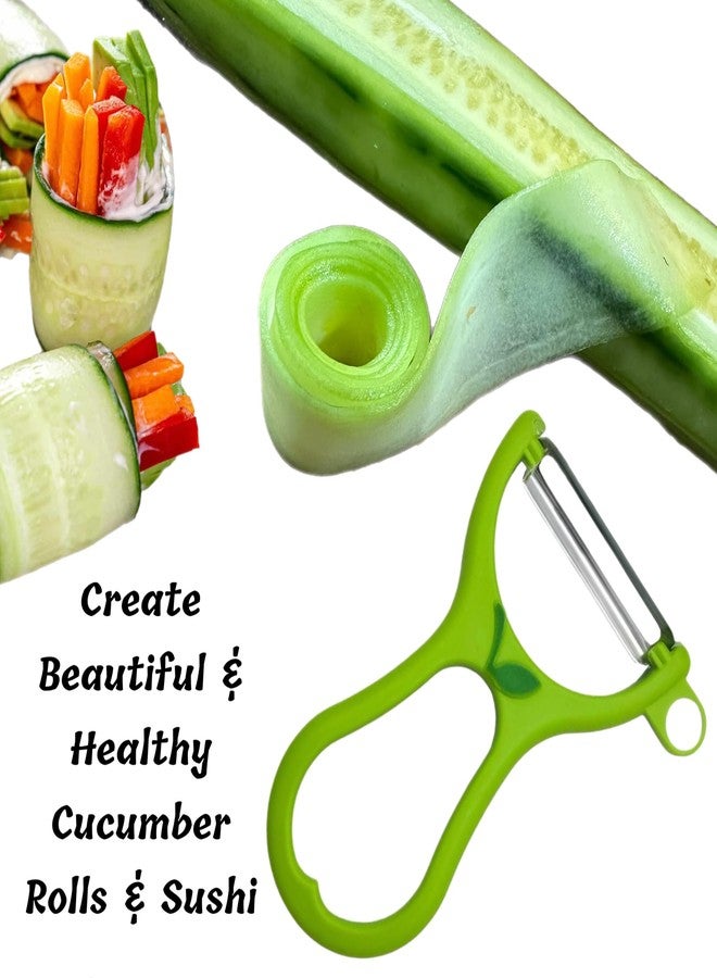 ALAZCO 3 Pack BPA-FREE Premium Swivel Fruit Vegetable Peeler Ergonomic Comfort Hold Handle Ultra Sharp Steel Blades Ideal Kitchen Peelers Potato Carrot Apple Cucumber Veggies Dishwasher Safe - Image 3