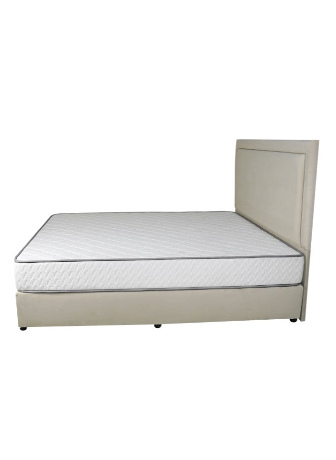 Bed and Mattress Zone Velvetine Upholstered Bed 200 X 180 King Size Beige Color  - Image 3