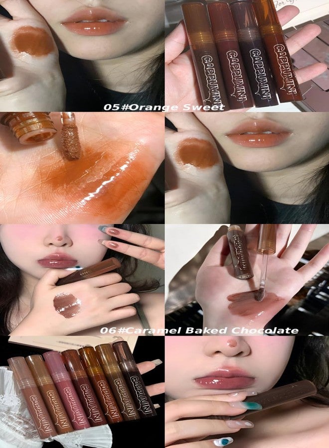 Cappuvini Moist Shiny Chocolate Lip Gloss | Long-Lasting Shine for Soft, Smooth, Subtle Glam | Glossy Finish with Moisture & Submissive Soft Lip Feel | Feather-Light, Non-Greasy | Trendy Nude, Pink, and Brown Shades | Light Texture Liquid Lipstick for Women & Teens (04# Black Tea, 3g) - Image 5