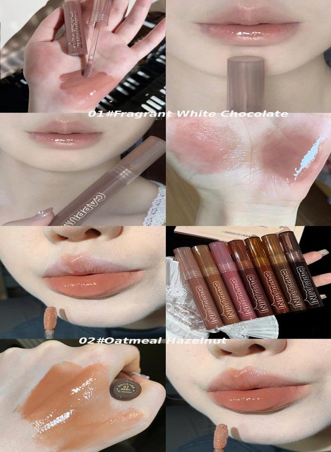 Cappuvini Moist Shiny Chocolate Lip Gloss | Long-Lasting Shine for Soft, Smooth, Subtle Glam | Glossy Finish with Moisture & Submissive Soft Lip Feel | Feather-Light, Non-Greasy | Trendy Nude, Pink, and Brown Shades | Light Texture Liquid Lipstick for Women & Teens (04# Black Tea, 3g) - Image 3