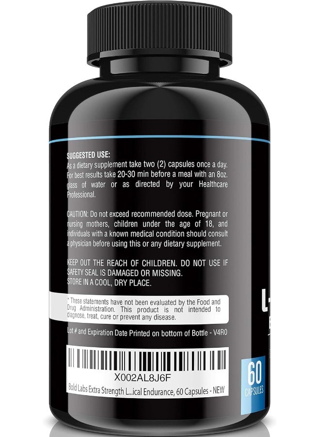 Bold Labs USA Extra Strength L Arginine - 2680mg Nitric Oxide Supplement for Muscle Growth, Vascularity & Energy  60 Capsules - Image 3