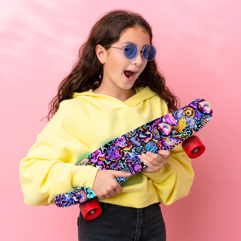 Robmoda 51 جهاز كمبيوتر شخصى ملصقات النيون يونيكورن للأطفال يتوهج في الظلام قوس قزح ملصق لزجاجة المياه الفينيل للماء الشارات الكمبيوتر المحمول للمراهقين الفتيات الفتيان الطلاب البالغين حزمة ملصقات - Image 4