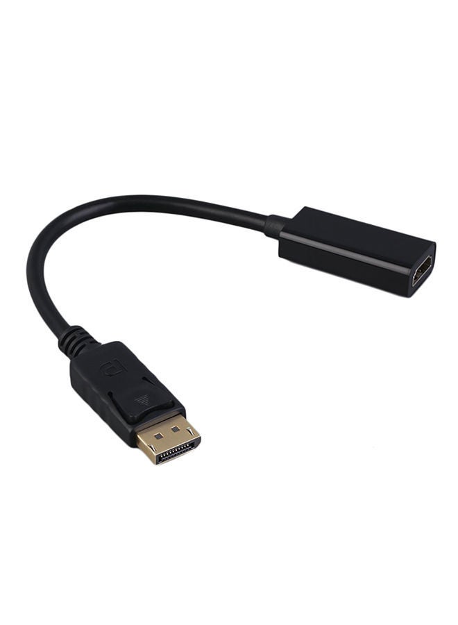 NIBEMINENT Display Port DP To HDMI Adapter HD 1080P M/F Cable Connector Black