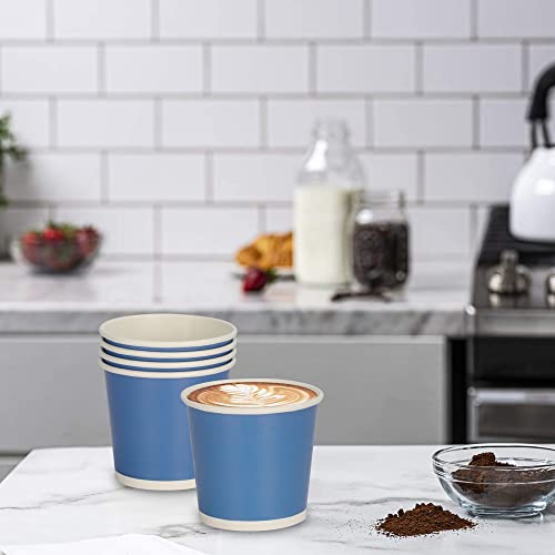 e kysa basics Paper Disposable Tea/Coffee Cups, Set of 50 pcs, 200 ml - Blue - Image 3