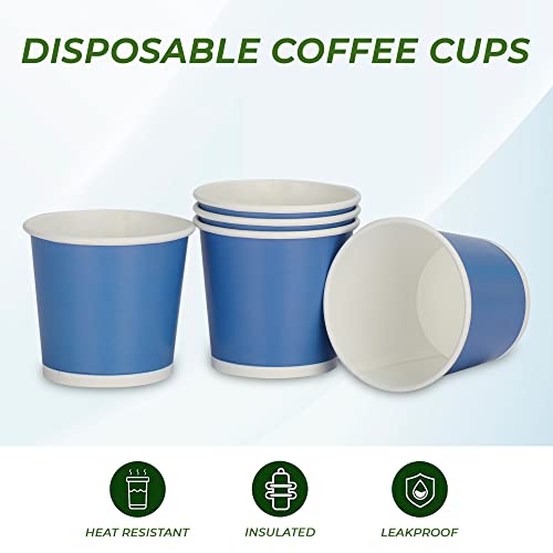 e kysa basics Paper Disposable Tea/Coffee Cups, Set of 50 pcs, 200 ml - Blue - Image 5