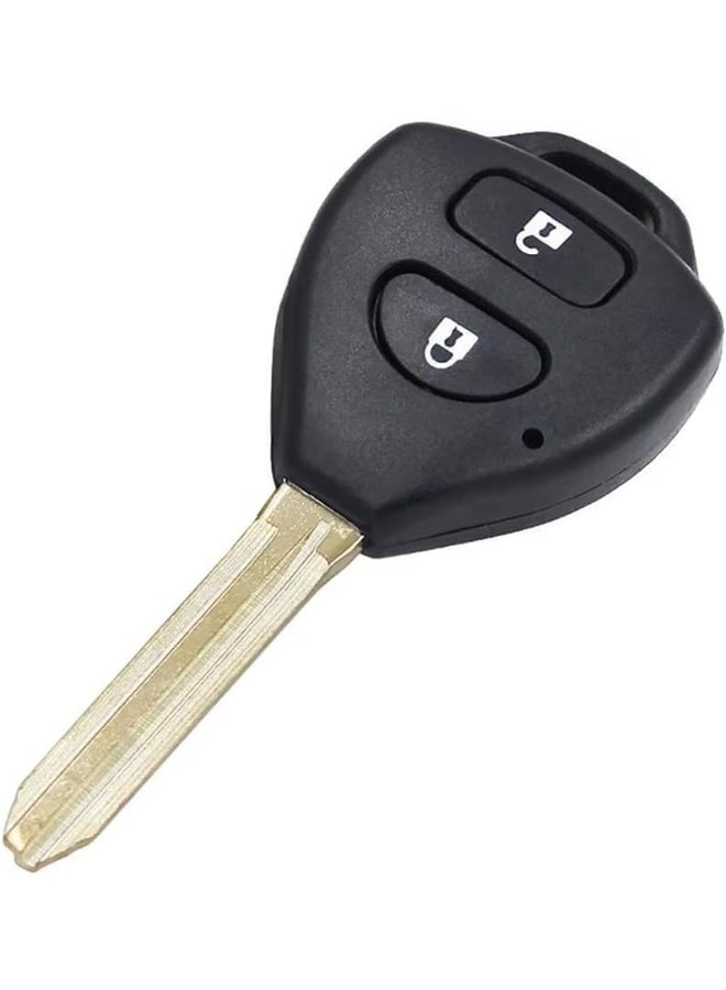Arooma 2 Buttons Replacement Remote Key Shell Fob Case for Toyota 2004-2017 Hilux RAV4 Corolla Camry Yaris Prado Echo Hiace with Uncut Blade - Image 3