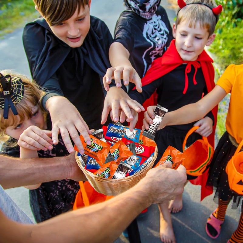 عبوة متنوعة من حلوى الشوكولاتة - 2 رطل حجم وجبة خفيفة - بار صغير، أكواب زبدة الفول السوداني، شوكولاتة لوز وويفر - حلوى حفلات مغلفة بشكل فردي - حوالي 90 قطعة - Image 2