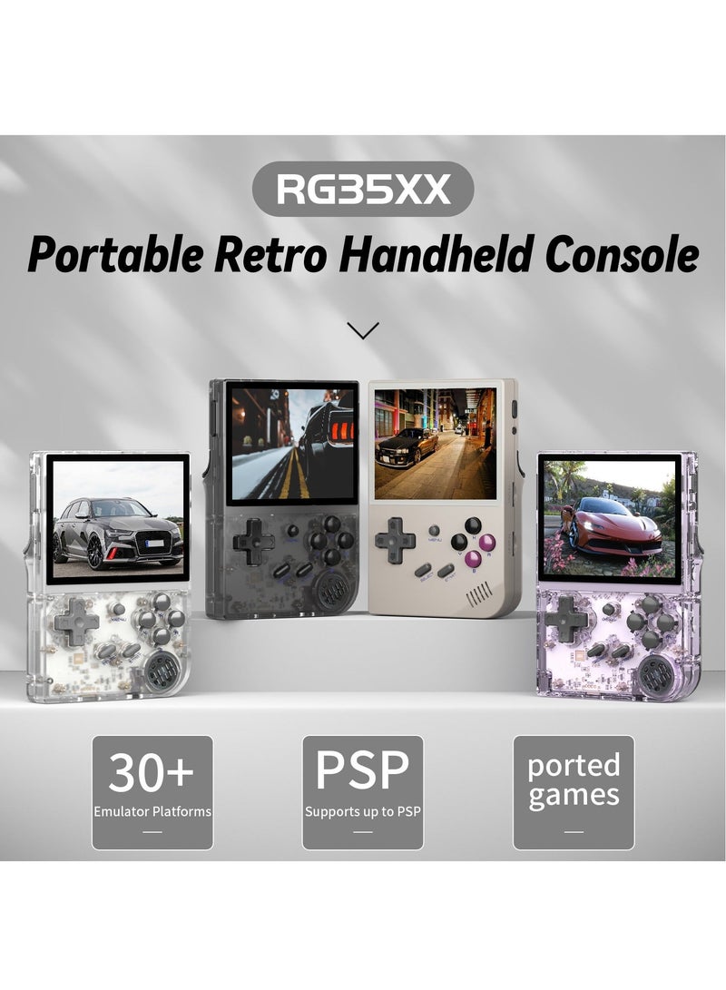 ANBERNIC  RG35XX 2024 New Version Retro Handheld Game Console, Upgraded Chip, Linux System 3.5-Inch IPS Screen Built-in 128G TF Card and 13000+ Classic Games, Support HDMI TV Output (Purple 128G) - Image 3