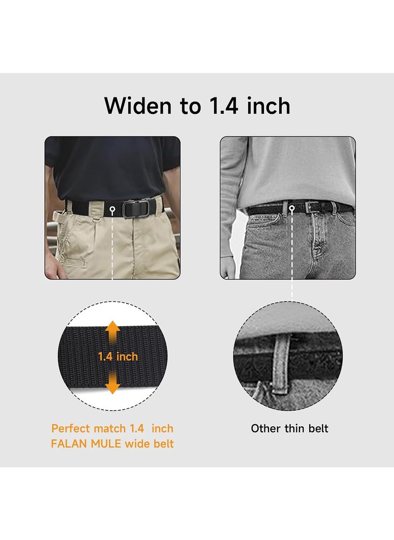Generic Automatic Nylon Belt for Men & Women - Fashionable, Adjustable, Durable, and Comfortable Waist Belt for Casual & Formal Wear, Everyday Use, and Outdoor Activities Black  - Image 5