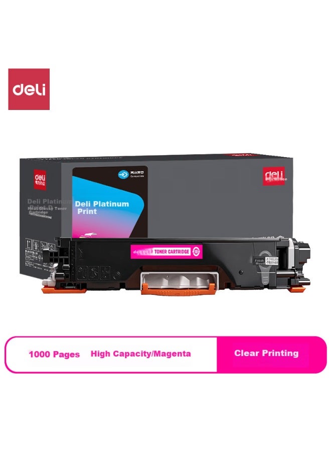Deli Cf350a Toner Cartridge Compatible With Hp M176n/m177fw/m175nw/m175a/cp1021/cp1022 Printers, 130a Magenta Toner Cartridge, 1000 Pages - Image 2