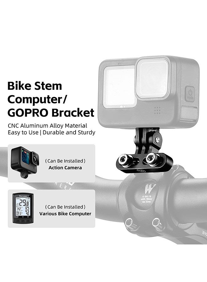 WEST BIKING Bicycle Speedometer Stem Mount Holder Bicycle Handlebar CycleComputer Holder Bike Mileometer Sports Camera Bracket 180 Degree Adjustable Bike Speedometer Rack  - Image 4