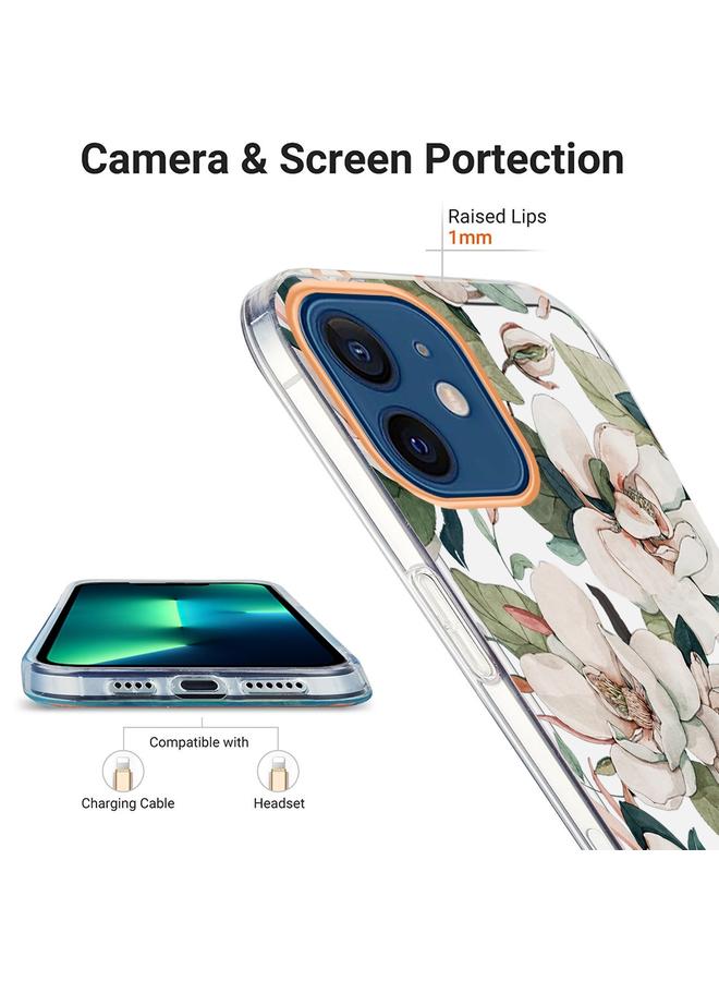 Zaboon Case For iPhone 12 / 12 Pro Ring IMD Flowers TPU Phone Case - Image 4