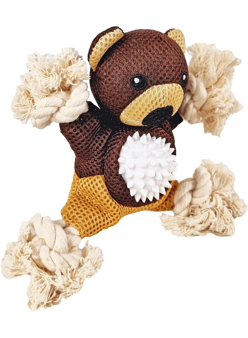 NNC PETS Dog Toy, Cute Bear Plush Chew Toy, Non-Toxic and Safe Toy for Dogs, Chew Teeth Exercise, Teeth Cleaning Plush Toy, Interactive Dog Chew Toy, Brown Color Bear - Image 1