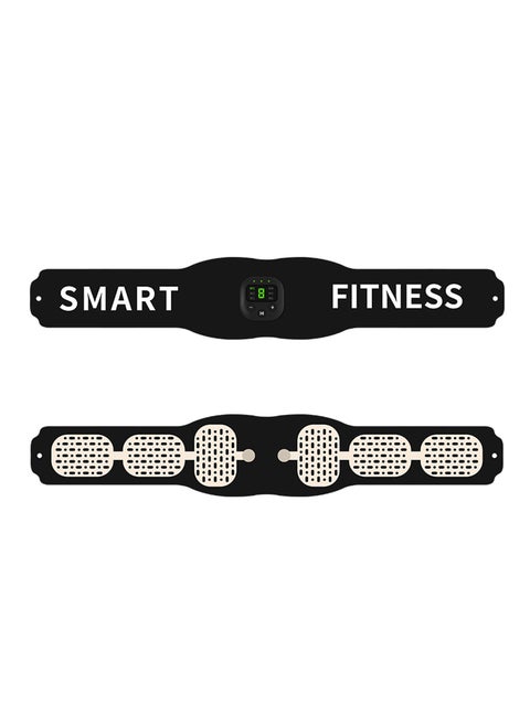 Smart Fitness Trainer Belt Electric Abs Stimulator Unisex Abdominal Muscle Trainer 6 Modes 10 Levels Intensity 15min Timing Built-in Battery with LED Display