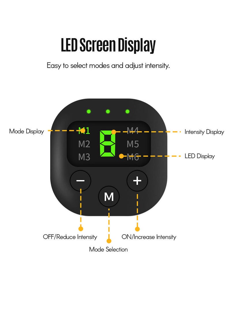 Generic - Smart Fitness Trainer Belt Electric Abs Stimulator Unisex Abdominal Muscle Trainer 6 Modes 10 Levels Intensity 15min Timing Built-in Battery with LED Display - Image 1