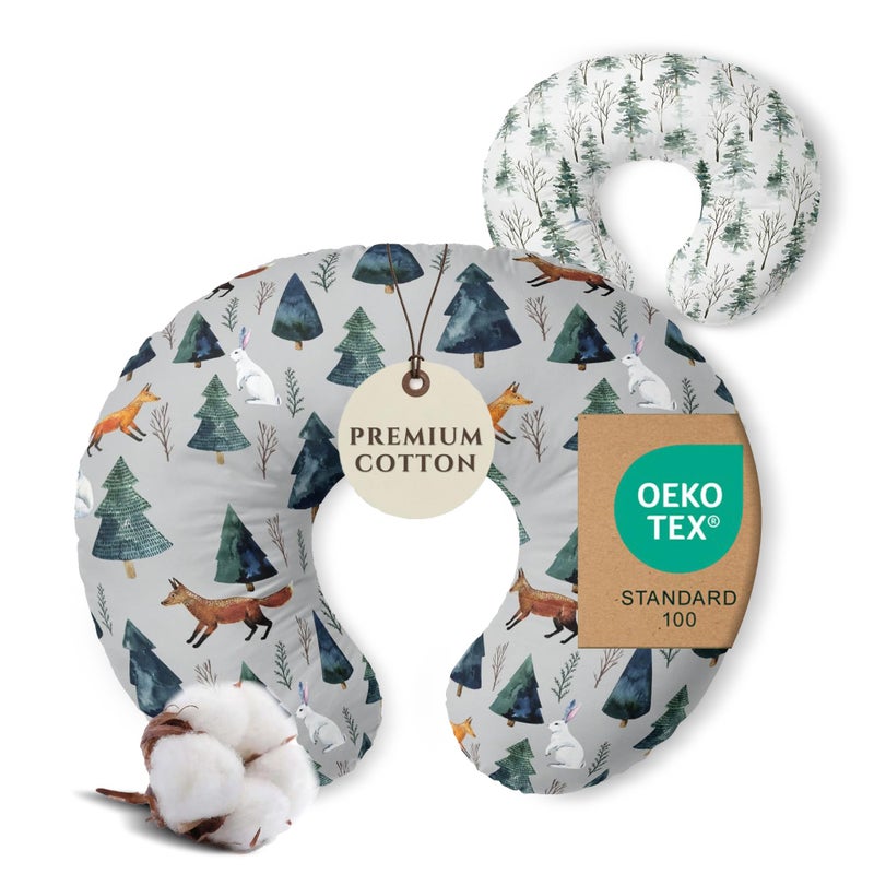 Pobibaby 1Pack Premium Nursing Pillow Cover Ultra Soft Stretchy 96 Cotton Breastfeeding Pillow Cover for Baby Boys and Girls Magical - Image 2