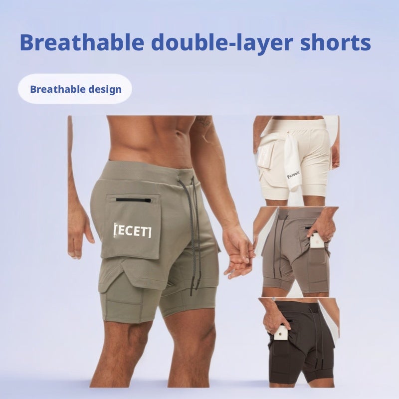 Men's Breathable Athletic Shorts for Running Training - Image 1