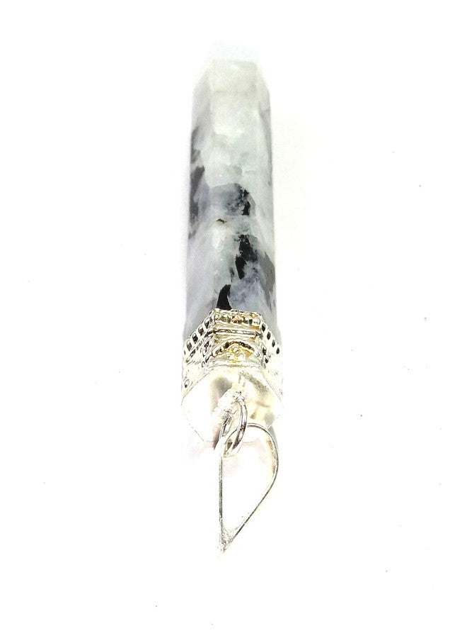 CA AGATE Rambo Moon Stone Pencil Point Pendant Necklace Healing Crystal Gemstone Jewelry - Image 4