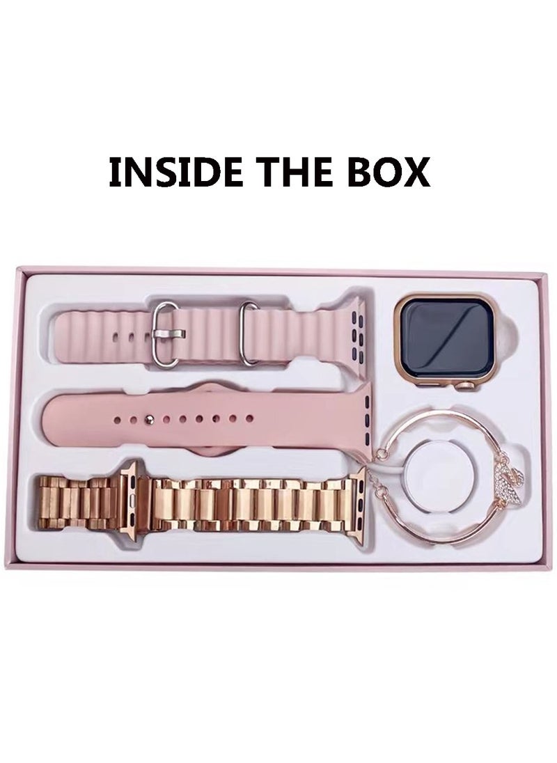 Haino Teko - Haino Teko G9 Mini Rose Gold Edition Ladies Smart Watch with Three Set Strap and Stylish Bracelet Combo - Image 1