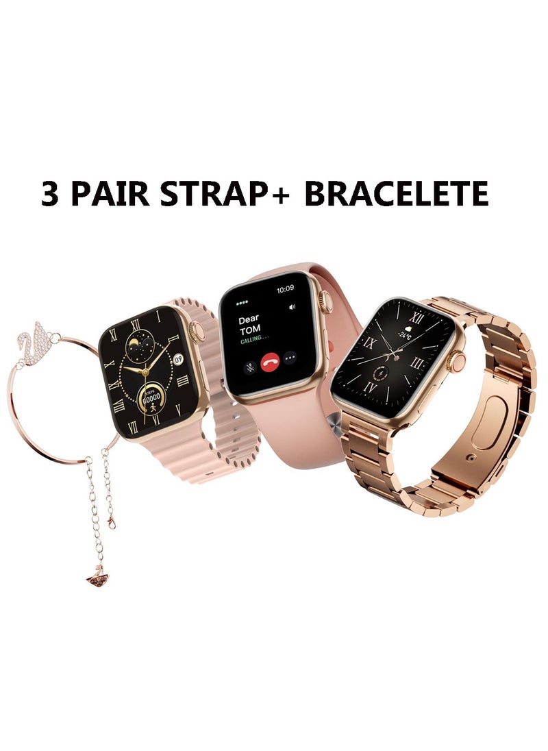 Haino Teko - Haino Teko G9 Mini Rose Gold Edition Ladies Smart Watch with Three Set Strap and Stylish Bracelet Combo - Image 1