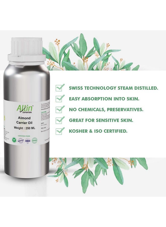 Allin Exporters Cold Pressed Almond Oil Natural & Virgin for Hair Face Skin & Massage Natural Therapeutic Grade Oil (250 ML) - Image 3