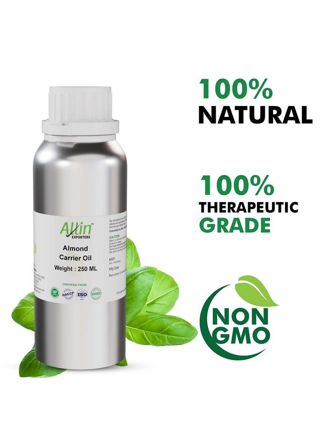 Allin Exporters Cold Pressed Almond Oil Natural & Virgin for Hair Face Skin & Massage Natural Therapeutic Grade Oil (250 ML) - Image 4