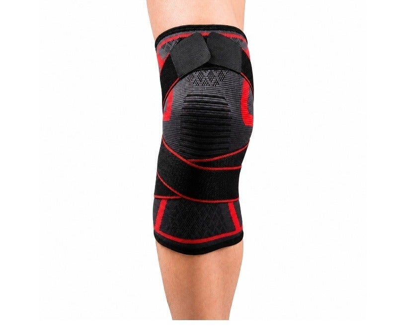 HASTE Compression Knitted Sports Knee Brace for Men & Women – Knee Support Sleeve for Running, Gym, Weightlifting & Joint Stability – Size XL – Red - Image 3