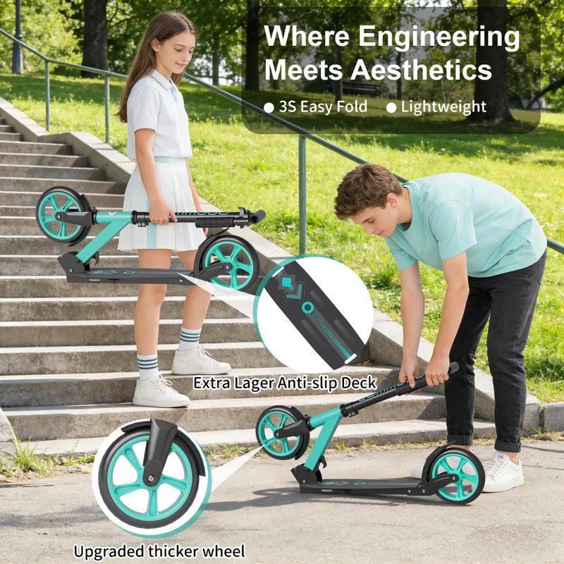 Commugo Kick Scooter for Kids 5-12, Teens, Adults, CPSC Certified Foldable Lightweight Sport Scooter with 8 Inch Wheels, Max Load 240 LBS, Gift for Childs - Image 5