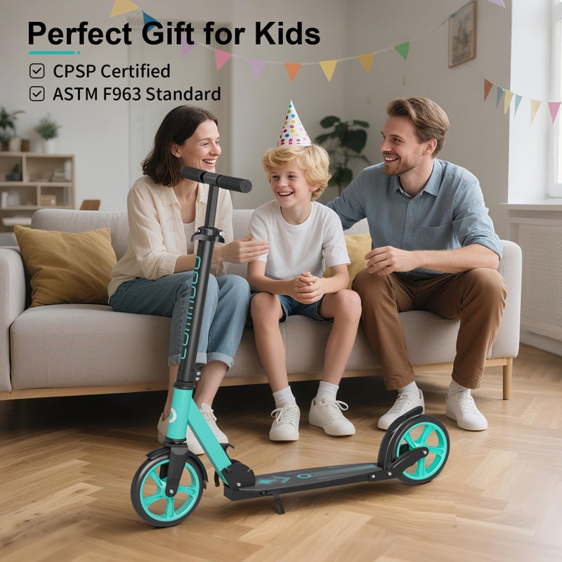 Commugo Kick Scooter for Kids 5-12, Teens, Adults, CPSC Certified Foldable Lightweight Sport Scooter with 8 Inch Wheels, Max Load 240 LBS, Gift for Childs - Image 4