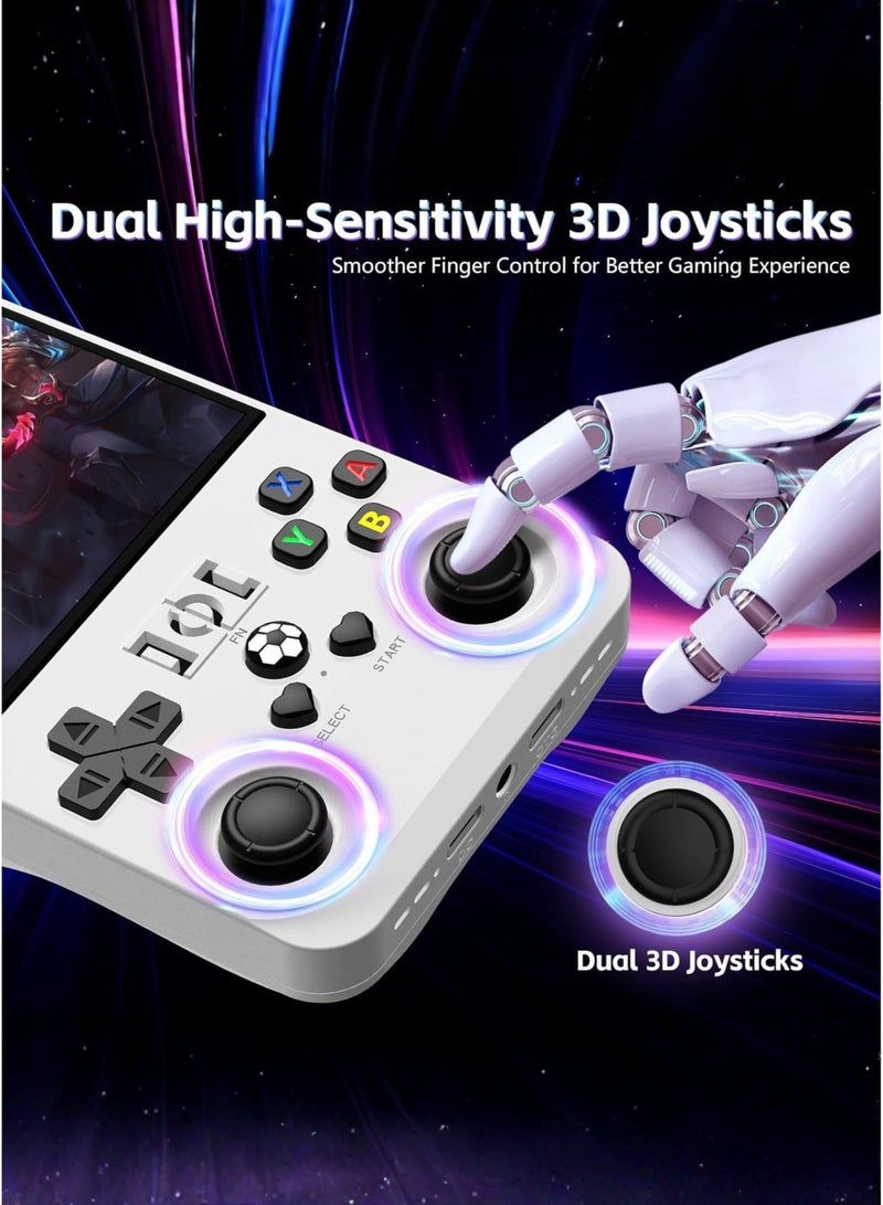 HIPOP R36MAX Retro Handheld Game Console with 4.0” IPS HD Display – Portable Linux Gaming Console with 64GB Built-in Games, 4000mAh Rechargeable Battery, Classic Arcade Emulator, Pocket Video Game Player for Kids & Adults, White - Image 5