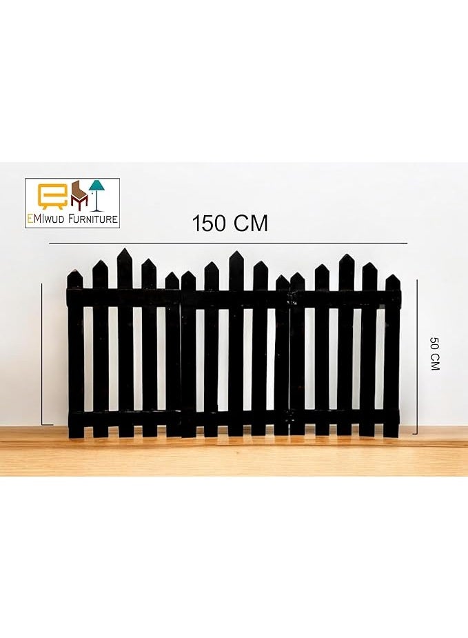 EMIWUD FURNITURE بوابة أمان محمولة | حاجز داخلي | فاصل غرف للحيوانات الأليفة والأطفال | حاجز سياج للكلاب لغرفة المعيشة وغرفة النوم - Image 4