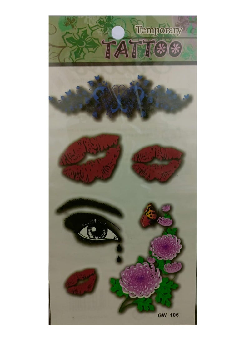 Temporary tattoos in various attractive designs