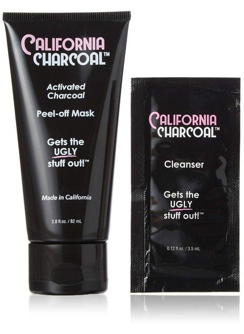 California Charcoal Activated Charcoal Mask Blackhead Remover Pore Minimizer Deep Cleansing Black Mask (1 Pack)