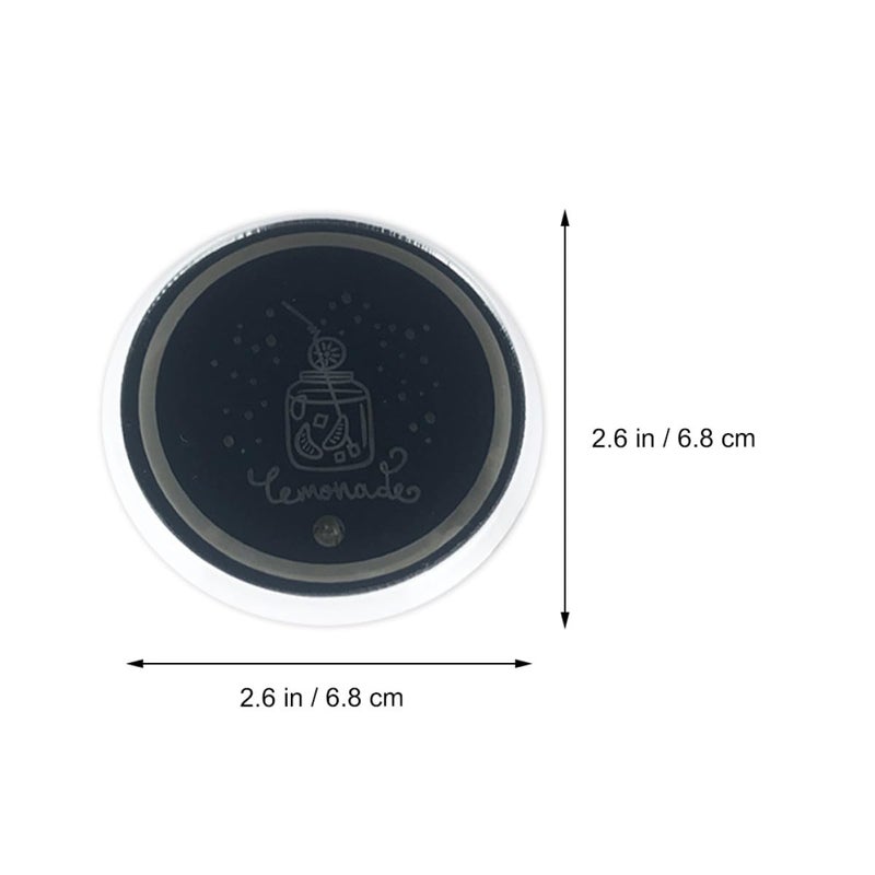 Smart LED Car Cup Coaster 2pcs with 7 Color Luminous Drink Holder Lights Vehicle Interior Accessories - Image 3