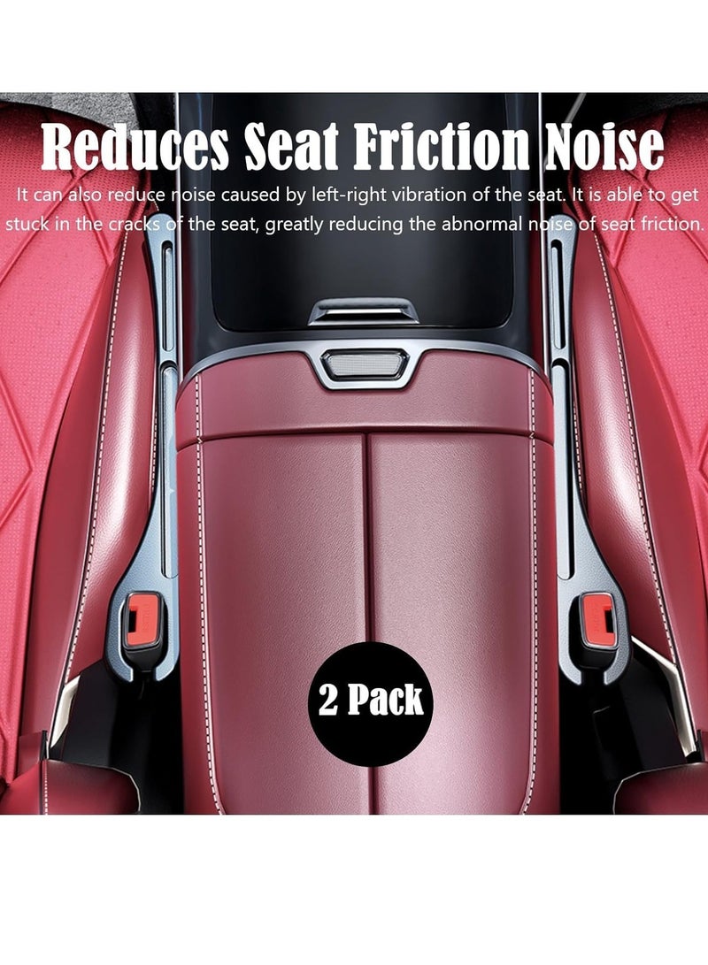 SYOSI Car Seat Gap Filler 2 Pack with Seat Belt Holes Auto Crevice Blockers 2PCS Fill Gap in Between Seat and Console Universal for Most Cars Trucks SUVs to Stop Things from Dropping Black - Image 3