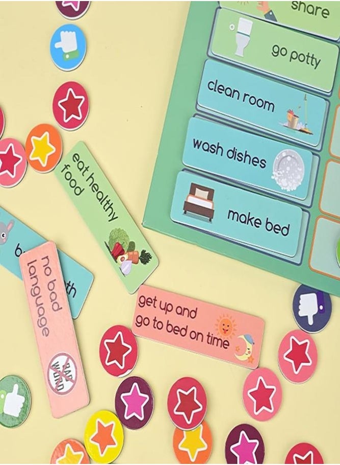 BELLSBERRY Magnetic Kids Reward Chart with 155 Stickers – Behavior & Chore Tracking System for Building Good Habits and Responsibility - Image 4