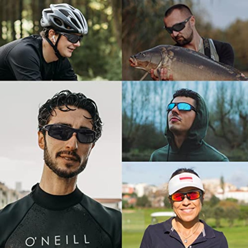 Polarized Sports Sunglasses for Men 100% UV Protection Wrap Around Unbreakable Sun Glasses for Fishing Driving - Image 3