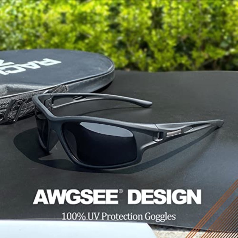 Polarized Sports Sunglasses for Men 100% UV Protection Wrap Around Unbreakable Sun Glasses for Fishing Driving - Image 2