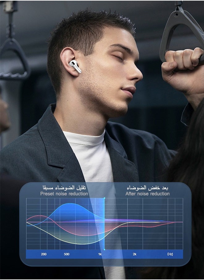 zero-g - A9 PRO In-ear Earphones,ANC Noise Reduction,LED Touch Screen,Wireless Bluetooth 5.4,36-Hour Battery Life,Built-in English/Arabic and other 16 language switching,IP54 Dust and Splash-Resistance White - Image 1